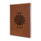 Daisies Leather Sketchbook - Small - Single Sided - Angled View