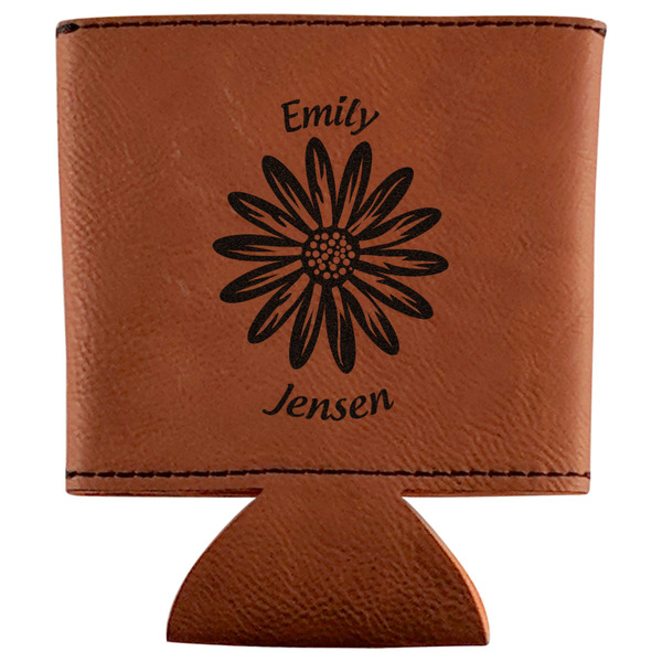 Custom Daisies Leatherette Can Sleeve (Personalized)