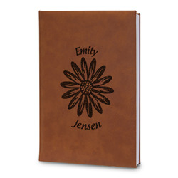 Daisies Leatherette Journal - Large - Double Sided (Personalized)