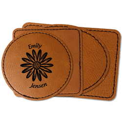 Daisies Faux Leather Iron On Patch (Personalized)