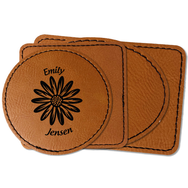 Custom Daisies Faux Leather Iron On Patch (Personalized)