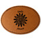 Daisies Faux Leather Iron On Patch - Oval (Personalized)