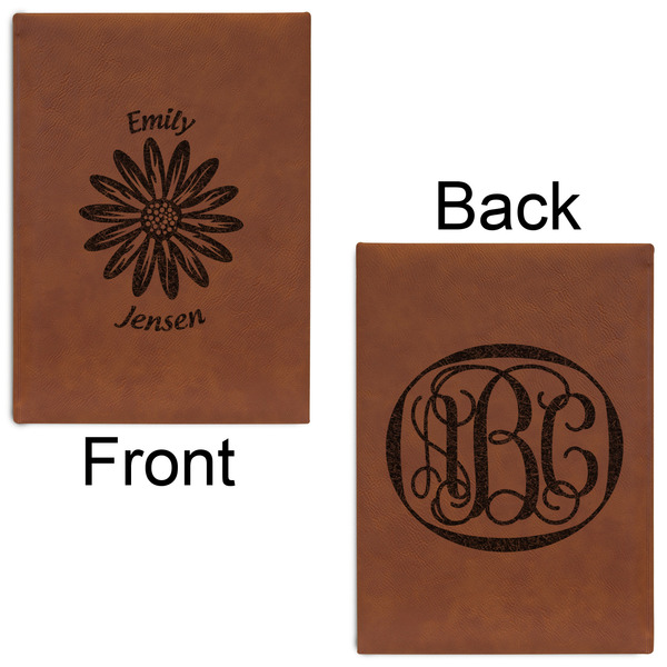 Daisies Leatherette Sketchbooks - Large - Double Sided - Front & Back View