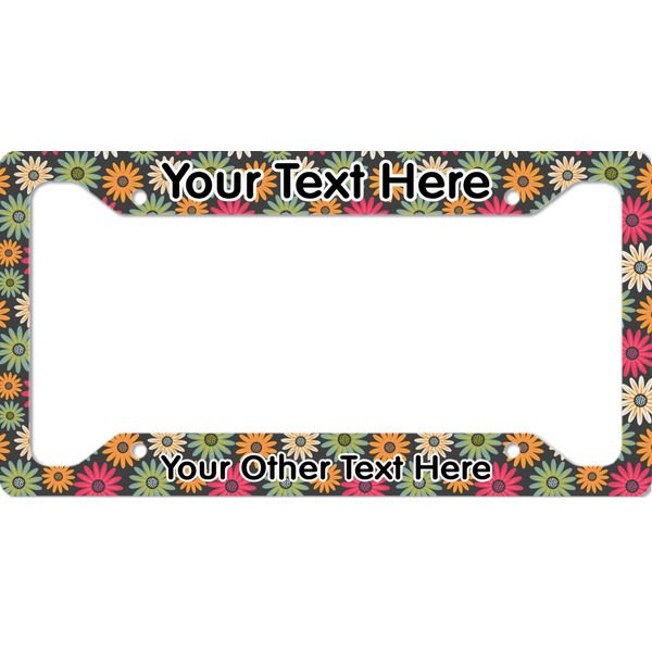 Custom Daisies License Plate Frame - Style A (Personalized)