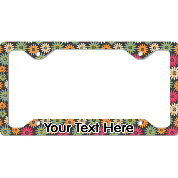 Custom Daisies License Plate Frame - Style C (Personalized)