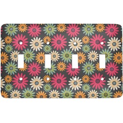 Daisies Light Switch Cover (4 Toggle Plate)