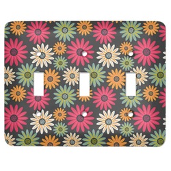 Daisies Light Switch Cover (3 Toggle Plate) (Personalized)
