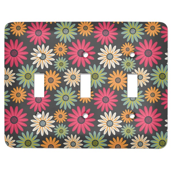 Custom Daisies Light Switch Cover (3 Toggle Plate)