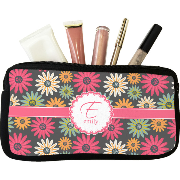 Custom Daisies Makeup / Cosmetic Bag - Small (Personalized)