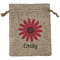 Daisies Medium Burlap Gift Bag - Front (Personalized)