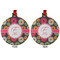 Daisies Metal Ball Ornament - Front and Back