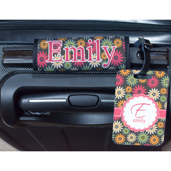 Daisies Metal Luggage Tag & Handle Wrap - In Context