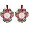 Daisies Metal Paw Ornament - Front and Back