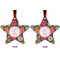 Daisies Metal Star Ornament - Front and Back