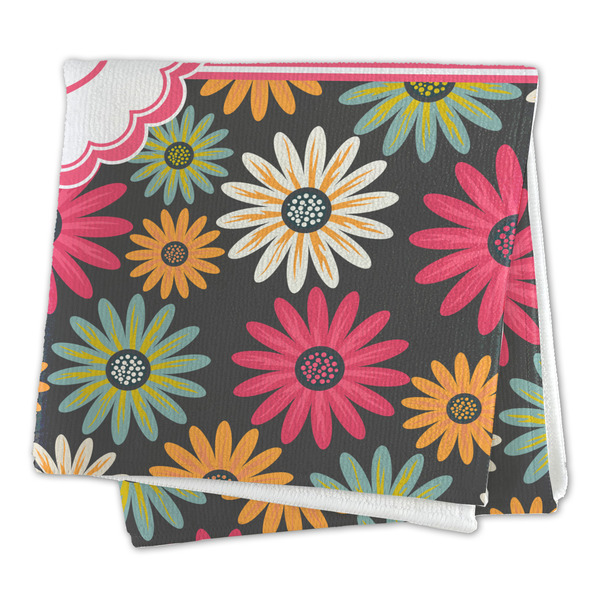 Daisies Microfiber Dish Rag - FOLDED (square)