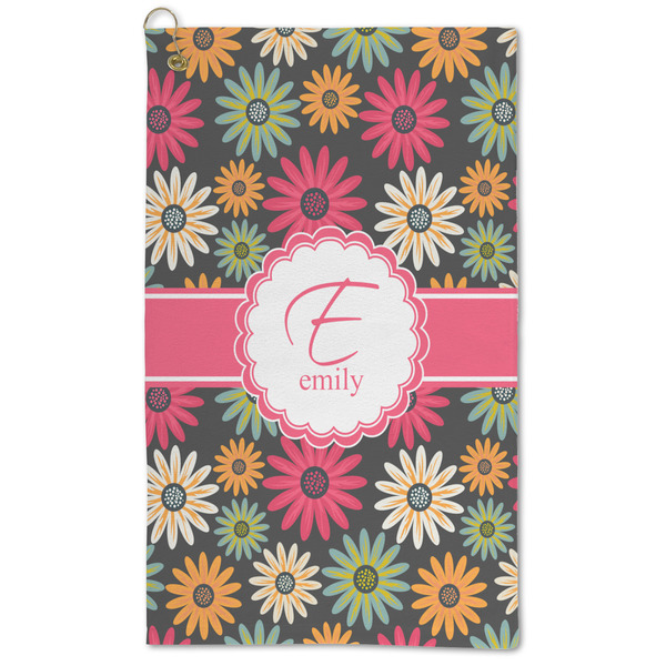 Custom Daisies Microfiber Golf Towel (Personalized)