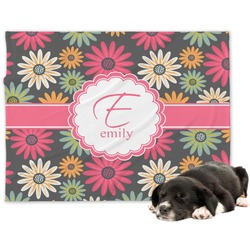 Daisies Dog Blanket - Large (Personalized)