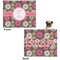 Daisies Microfleece Dog Blanket - Large- Front & Back
