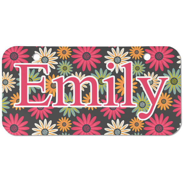 Custom Daisies Mini/Bicycle License Plate (2 Holes) (Personalized)