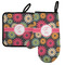 Daisies Left Oven Mitt & Pot Holder Set w/ Name and Initial