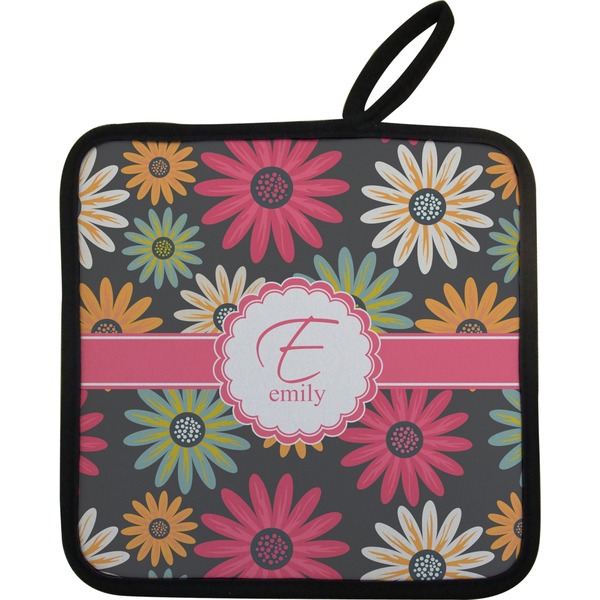 Custom Daisies Pot Holder w/ Name and Initial