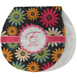Daisies Burp Pad - Velour w/ Name and Initial