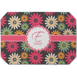 Daisies Dining Table Mat - Octagon (Single-Sided) w/ Name and Initial