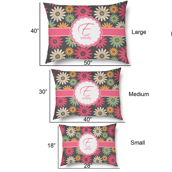 Daisies Outdoor Dog Beds - SIZE CHART