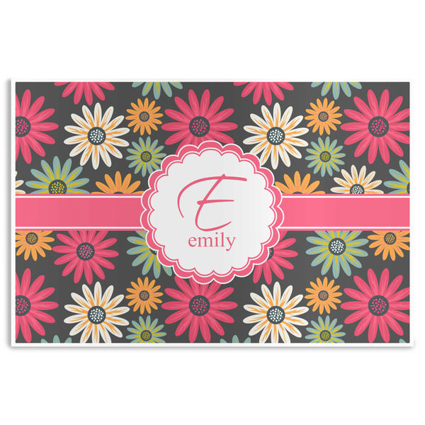Custom Daisies Disposable Paper Placemats (Personalized)