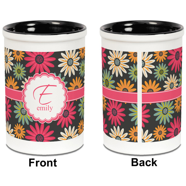 Daisies Pencil Holder - Black - approval