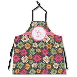 Daisies Apron Without Pockets w/ Name and Initial