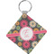 Daisies Diamond Plastic Keychain w/ Name and Initial