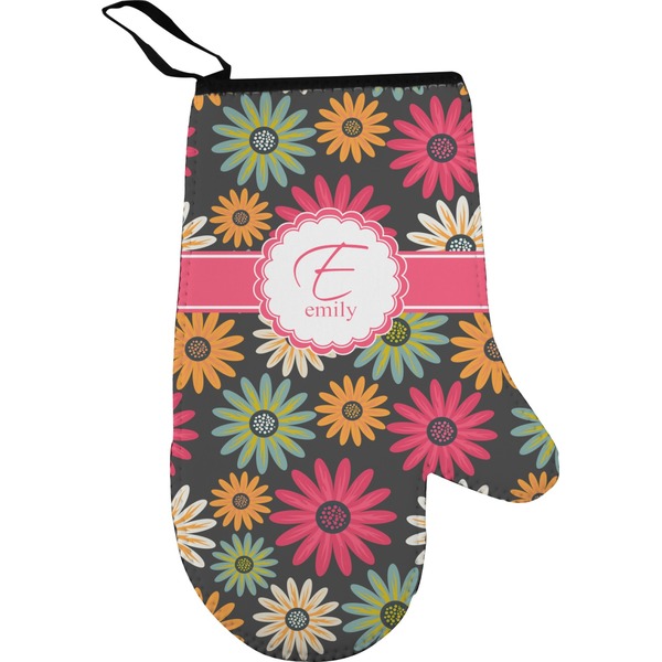 Custom Daisies Right Oven Mitt (Personalized)