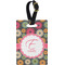 Daisies Plastic Luggage Tag - Rectangular w/ Name and Initial