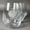Daisies Stemless Wine Glasses (Set of 4) (Personalized)