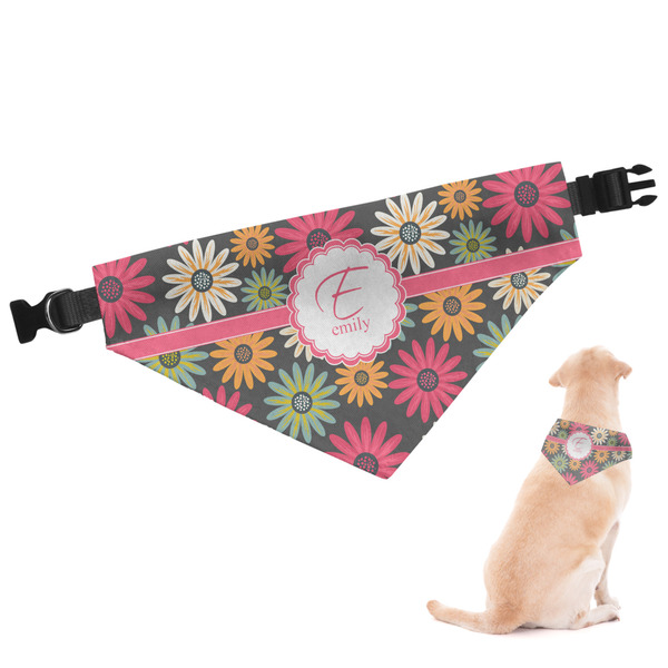 Custom Daisies Dog Bandana - Large (Personalized)