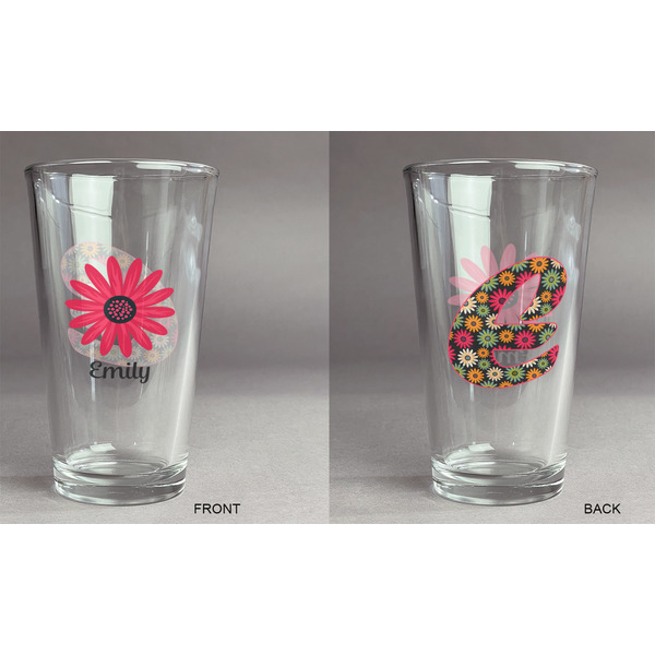 Daisies Pint Glass - Two Content - Approval