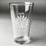 Daisies Pint Glass - Engraved (Personalized)