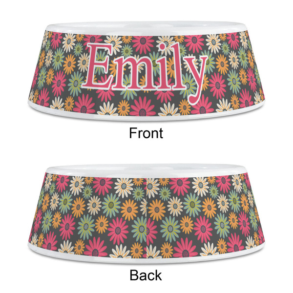 Daisies Plastic Pet Bowls - Medium - APPROVAL