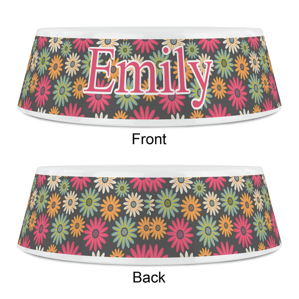 Daisies Plastic Pet Bowls - Small - APPROVAL