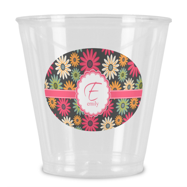 Custom Daisies Plastic Shot Glass (Personalized)