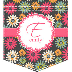 Daisies Iron On Faux Pocket (Personalized)