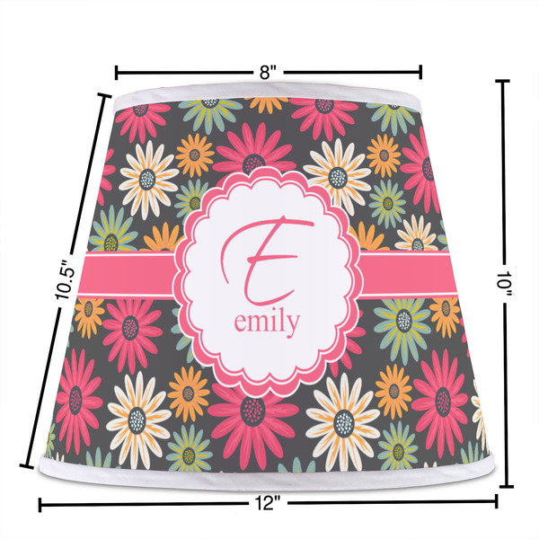 Daisies Poly Film Empire Lampshade - Dimensions