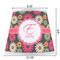 Daisies Poly Film Empire Lampshade - Dimensions