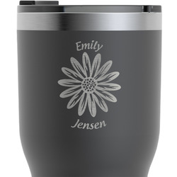 Daisies RTIC Tumbler - Black - Engraved Front (Personalized)