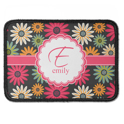 Daisies Iron On Rectangle Patch w/ Name and Initial