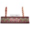 Daisies Red Mahogany Nameplates with Business Card Holder - Straight