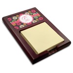 Daisies Red Mahogany Sticky Note Holder (Personalized)