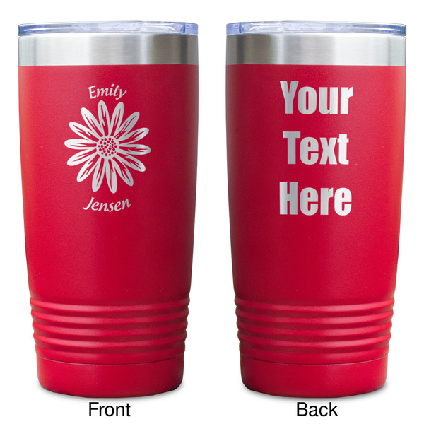 Daisies Red Polar Camel Tumbler - 20oz - Double Sided - Approval