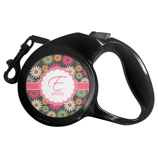 Custom Daisies Retractable Dog Leash - Large (Personalized)